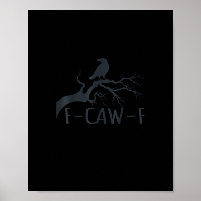 Affiche Corbeau F-Caw-F Rétro Corbeau (Devant)