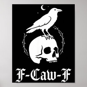 Affiche Corbeau noir oiseau corbeau art gothique humour mè