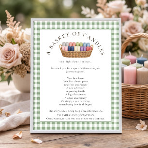 Affiche Corbeille de Marché de Bougies Cadeau de Mariage M