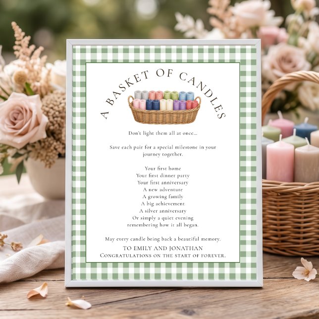 Affiche Corbeille de Marché de Bougies Cadeau de Mariage M (Créateur téléchargé)