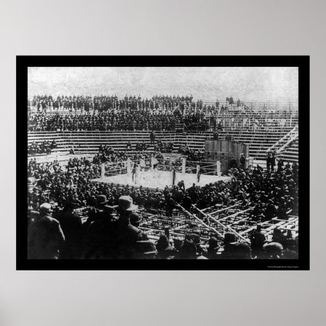 Affiche Corbett vs. Fitzsimmons Boxing Match 1897 (Devant)