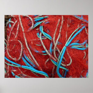 Affiche Cordages et filets rouges