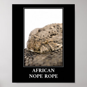 Affiche Corde africaine à corde - Puff adder Snake Danger