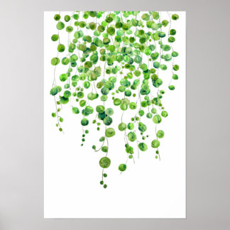 Affiche corde verte de perle aquarelle 2020