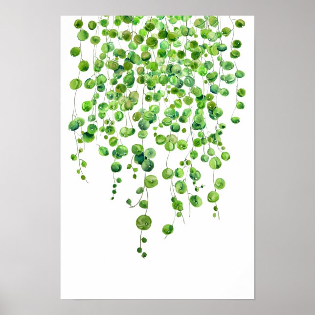 Affiche corde verte de perle aquarelle 2020 (Devant)