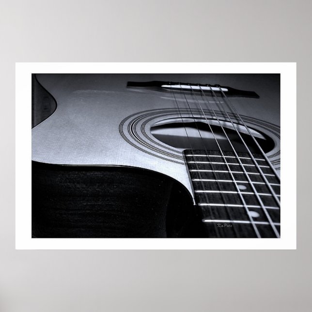 Affiche Cordes de guitare BW (Devant)