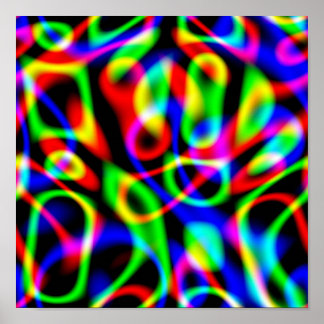 Affiche Cordes de voyage psychédélique foncées