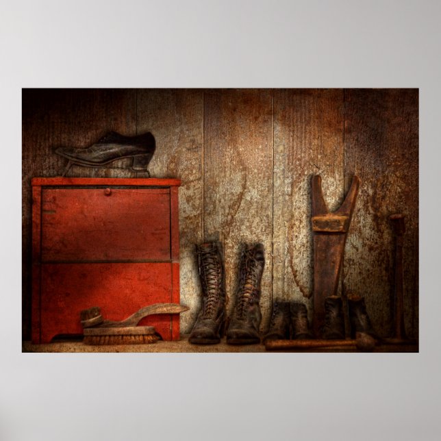 Affiche Cordonnier - Le cireur de chaussures 1900 (Devant)
