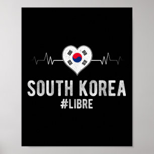 Affiche Corée du Sud #libre Corée du Sud Fierté Patriotiqu