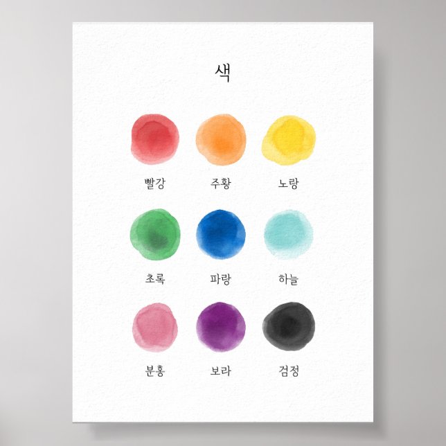 Affiche coréenne Hangul Colour (Devant)