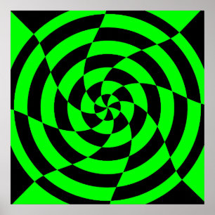 Affiche Corey Tiger 80s Op Art Vintage