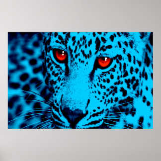 Affiche Corey Tiger 80s Rétro Léopard