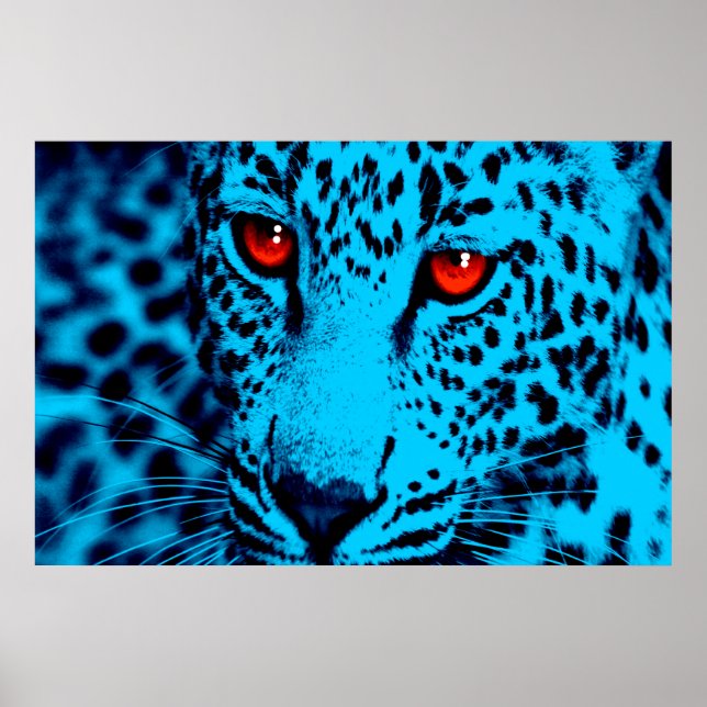 Affiche Corey Tiger 80s Rétro Léopard (Devant)