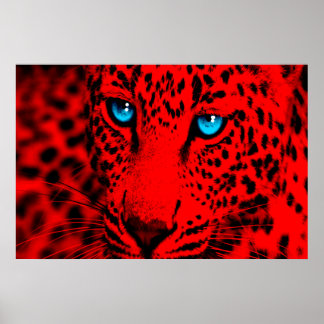 Affiche Corey Tiger 80s Retro Leopard