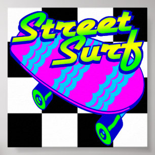 Affiche Corey Tiger 80s Retro Street Surf Skateboard
