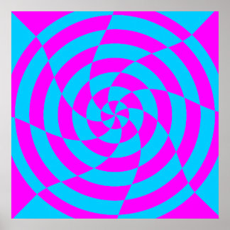 Affiche Corey Tiger 80s Vintage Op Art