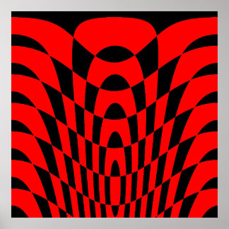 Affiche Corey Tiger 80s Vintage Op Art