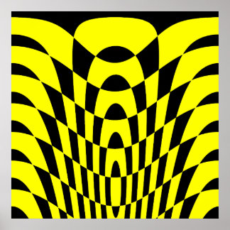 Affiche Corey Tiger 80s Vintage Op Art