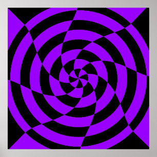 Affiche Corey Tiger 80s Vintage Op Art