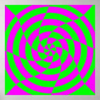 Affiche Corey Tiger 80s Vintage Op Art