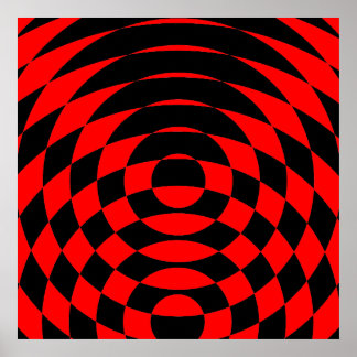 Affiche Corey Tiger 80s Vintage Op Art