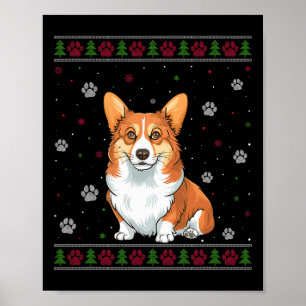 Affiche Corgi Christmas Sweater Xmas Animal animal Amoureu