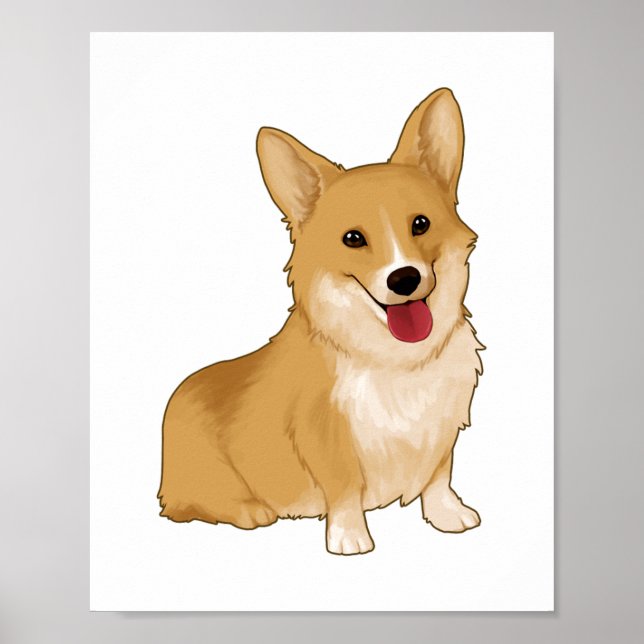 Affiche Corgi doux et souriant (Devant)