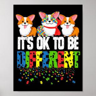 Affiche Corgi jour sensibilisation sur l'autisme, ça va êt