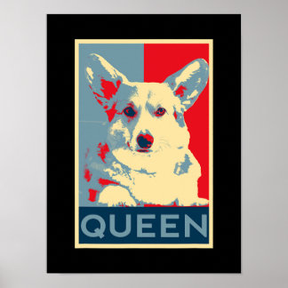 Affiche Corgi Queen Art Chien Art Pour Les Amateurs De Cor