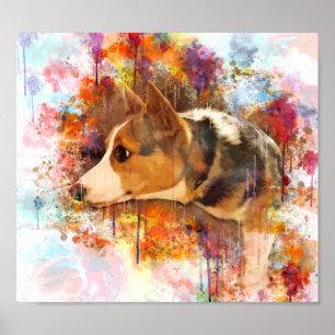 Affiche Corgi satisfait de Gallois