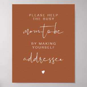 Affiche CORIANDER Terracotta Adresse du panneau Enveloppe