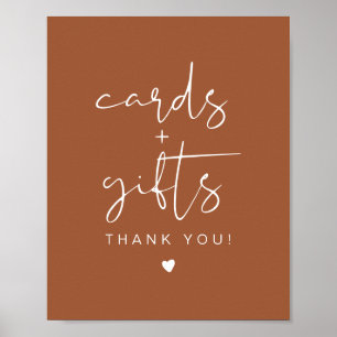 Affiche CORIANDER Terracotta Boho Cards & Gifts Sign