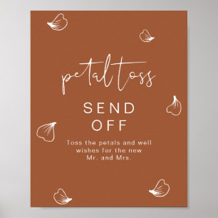Affiche CORIANDER Terracotta Mariage Petal Toss Envoyer