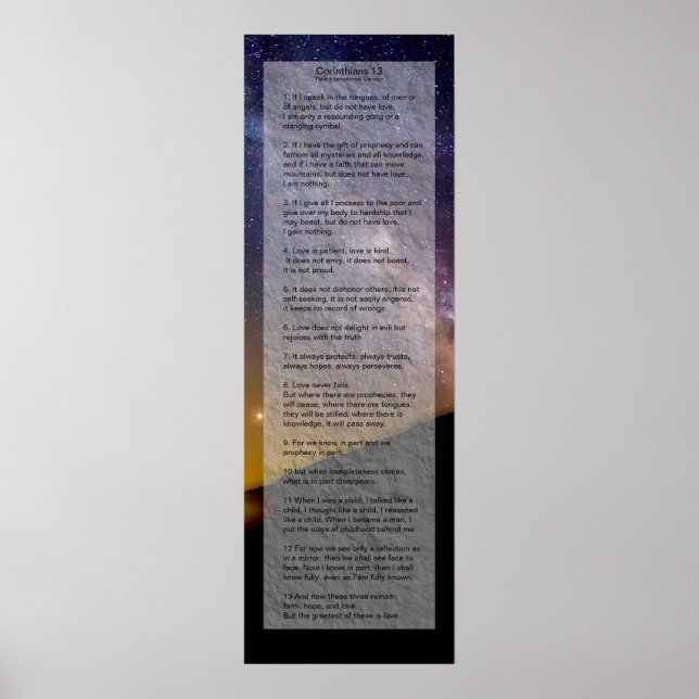 Affiche Corinthiens 13 Imprimer (Devant)