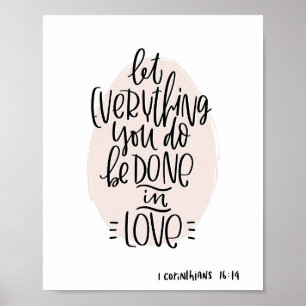 Affiche Corinthiens 16:14 Verce biblique