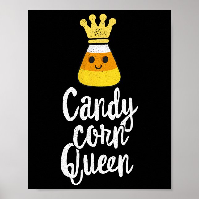Affiche Corn de bonbons Reine mignonne Halloween Kawaii Co (Devant)