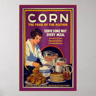 Affiche Corn~Guerre mondiale Vintage 1
