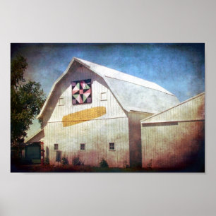 Affiche Corne et courtepointe de l'Iowa rural