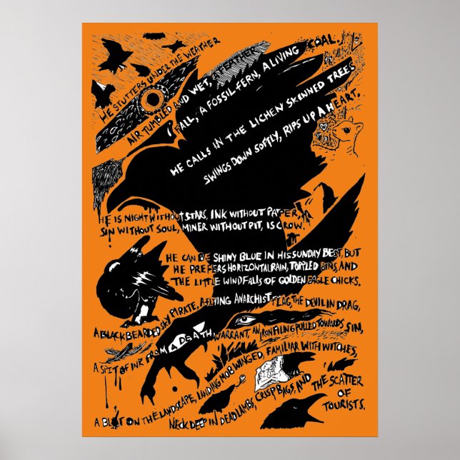 Affiche Corneilles à l'affiche Lochranza (orange) (Devant)