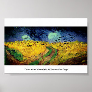 Affiche Corneilles sur Wheatfield par Vincent Van Gogh Pos