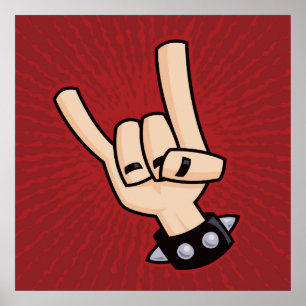 Affiche Cornes diaboliques en métal lourd