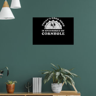 Affiche Cornhole Rétro Vintage Mignon Drôle