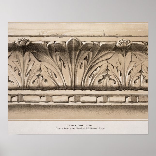 Affiche Cornice Molding, d'un tombeau dans l'église de S.S (Devant)