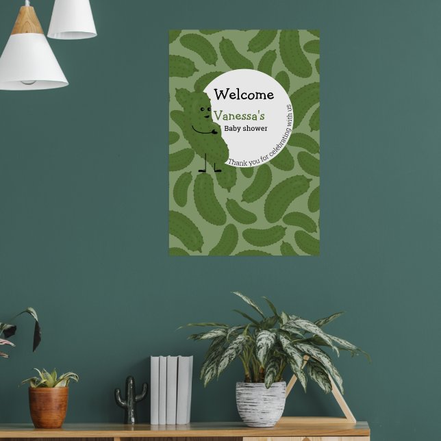 Affiche cornichon enceinte accueil thème baby shower (Salon 1)