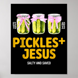 Affiche Cornichons Jésus Salés Et Sauvés Drôle Jésus Corni