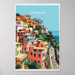Affiche Corniglia Italie Côte Voyage Imprimer - Belle Ita