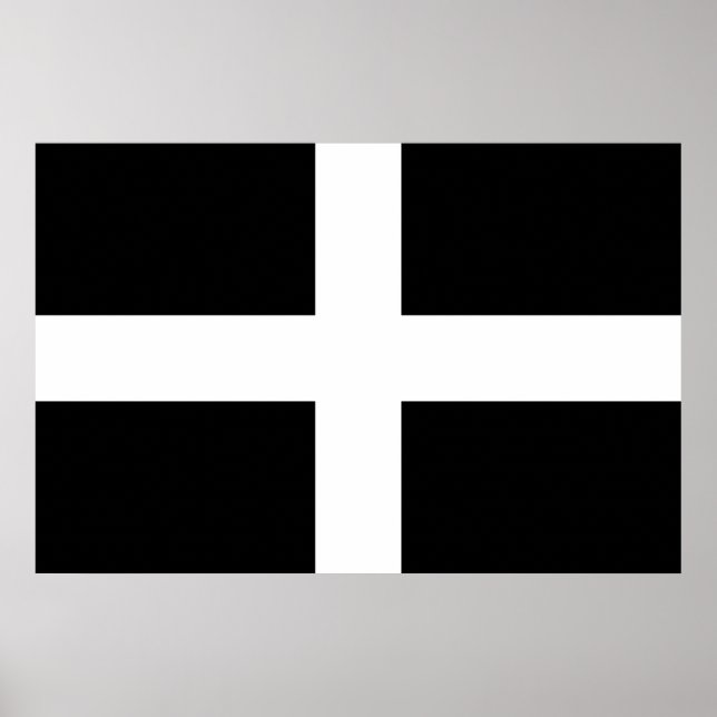 Affiche Cornish Flag (Cornwall) (County of England, UK) (Devant)