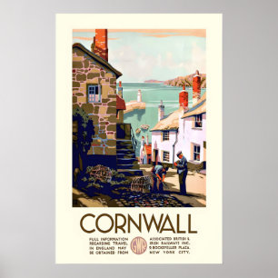 Affiche Cornouailles Falmouth Angleterre Royaume-Uni Affic