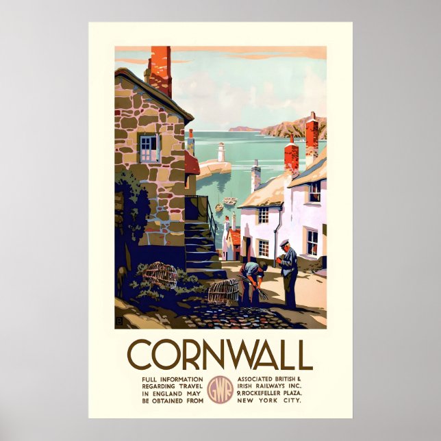 Affiche Cornouailles Falmouth Angleterre Royaume-Uni Affic (Devant)