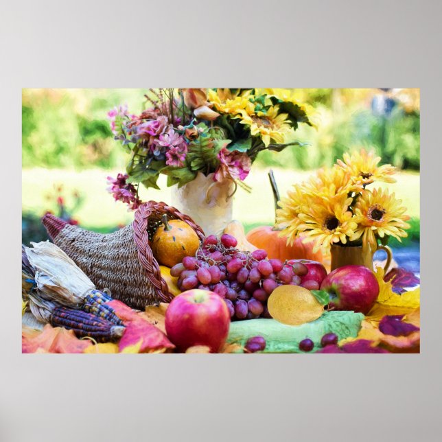 Affiche Cornucopia Autumn Harvest Table du chef (Devant)